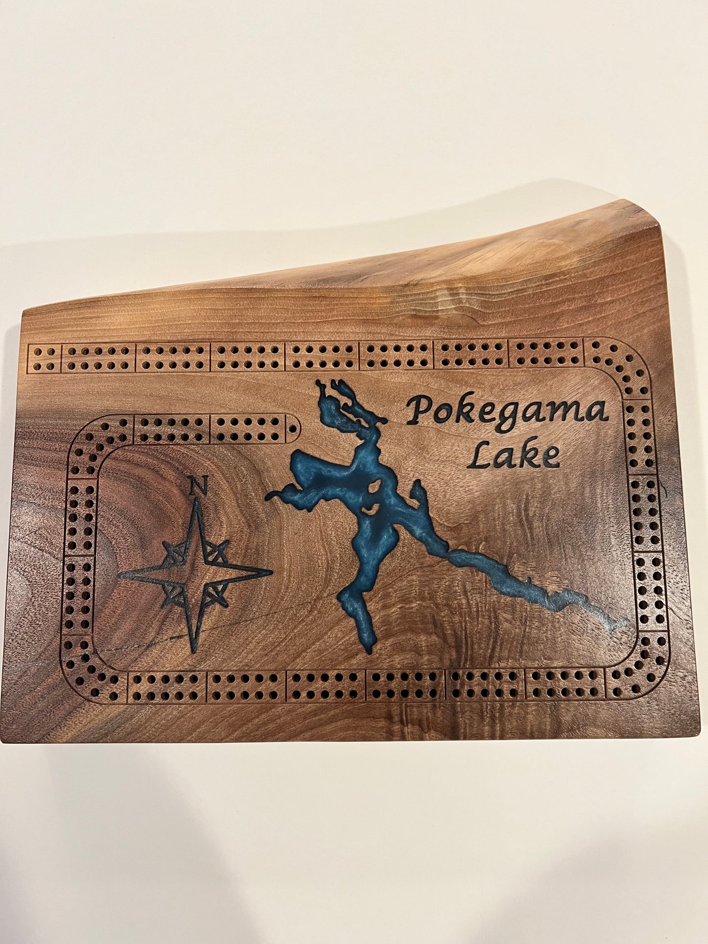 Custom Luxury Cribbage Board with Carved Design