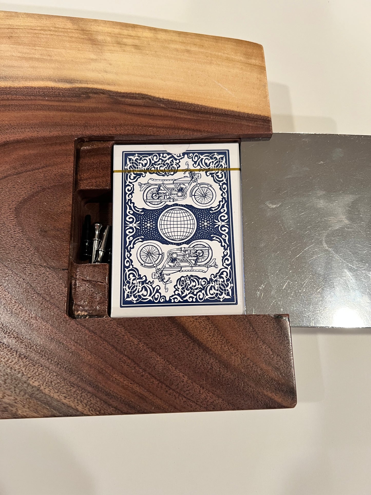 Custom Luxury Cribbage Board with Carved Design