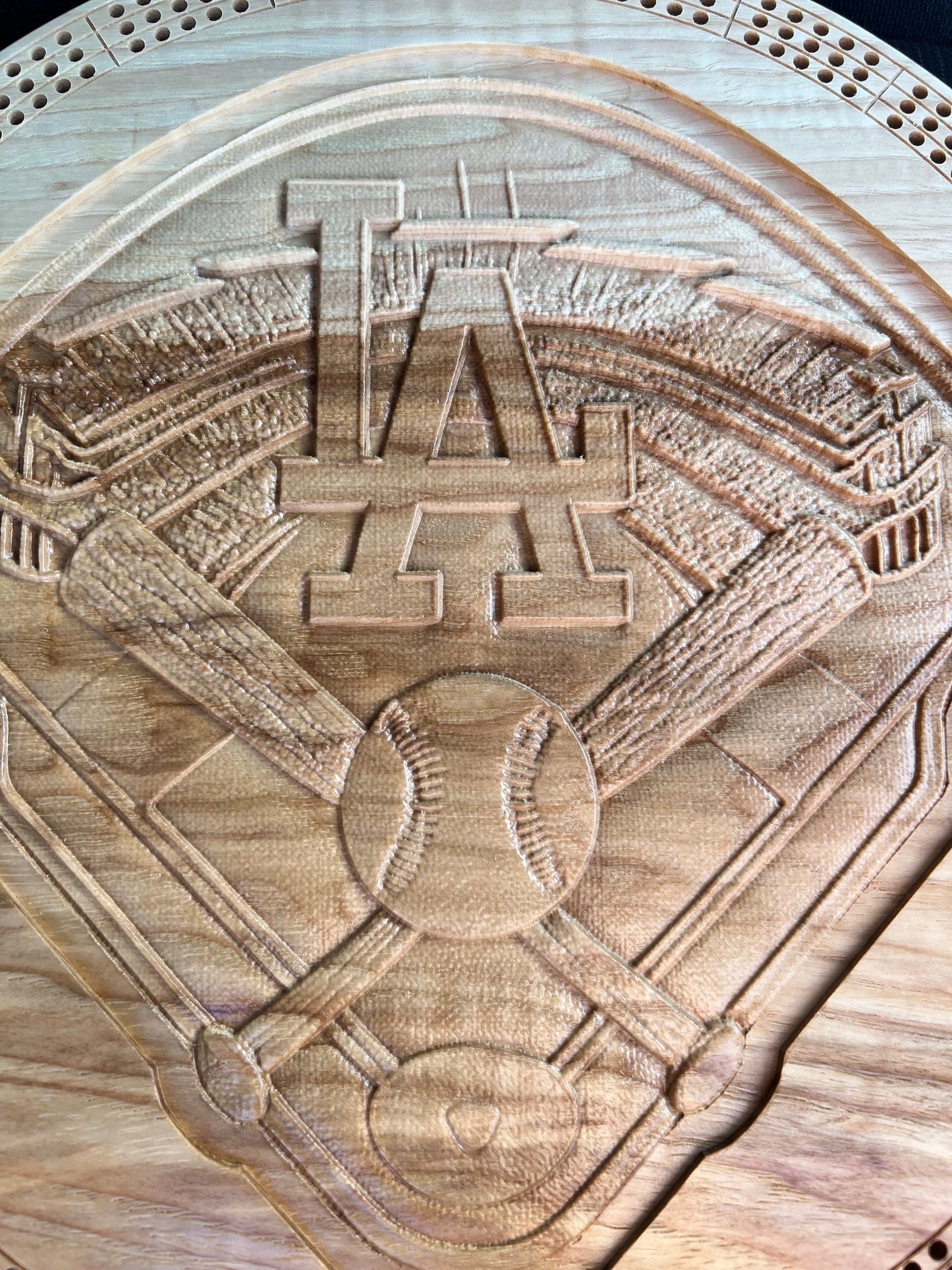 Custom Luxury Cribbage Board with Carved Design