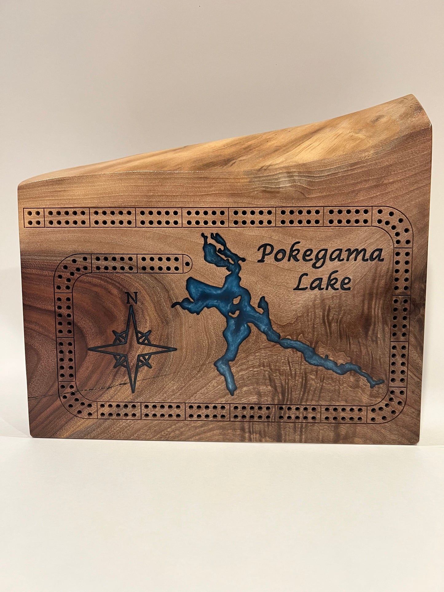 Custom Luxury Cribbage Board with Carved Design