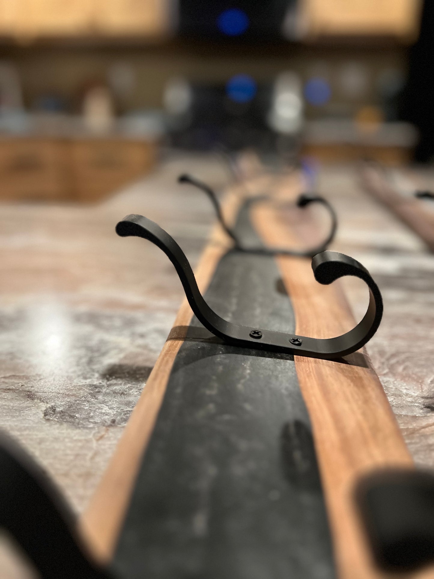 Handcrafted Epoxy River Coat Hanger – Custom Wood & Epoxy Design