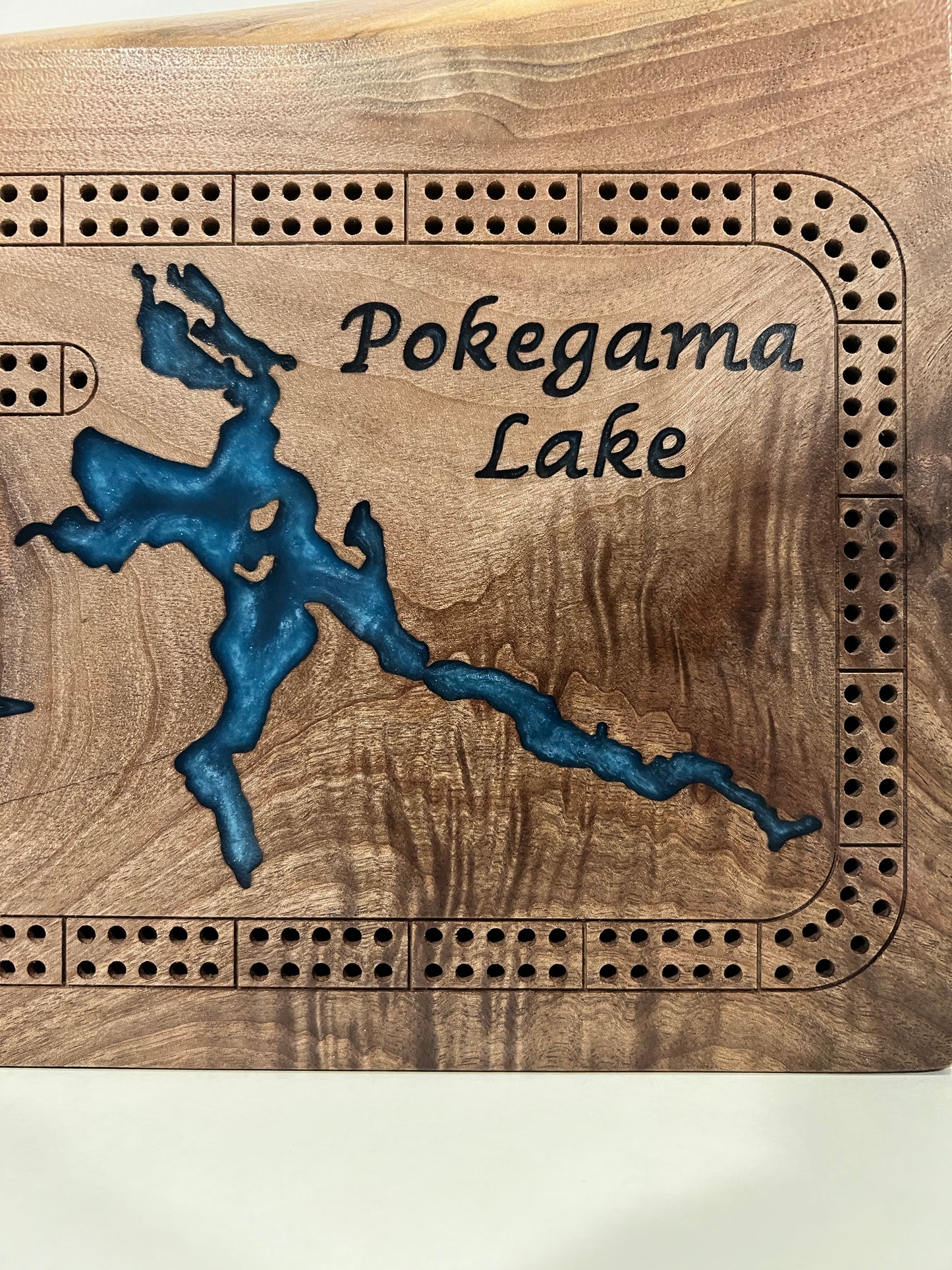 Custom Luxury Cribbage Board with Carved Design