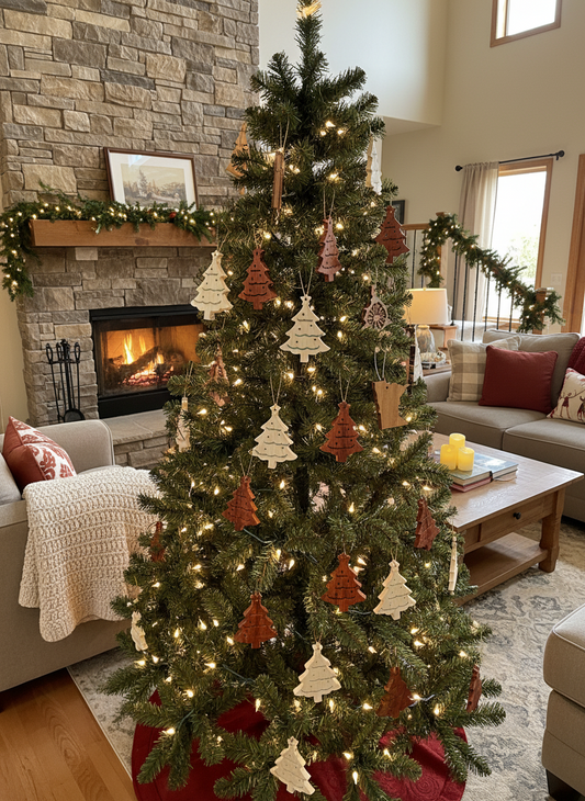 Handcrafted Wooden Christmas Ornaments – Custom, Beautiful, and Made Just for You